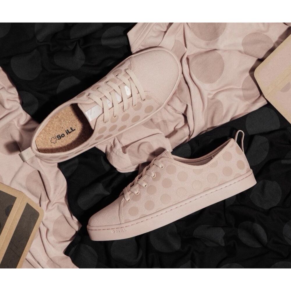 So iLL Dirty Pink Polka Dot Roamer NEW Pink Sneakers size 9.5 JASON MOMOA